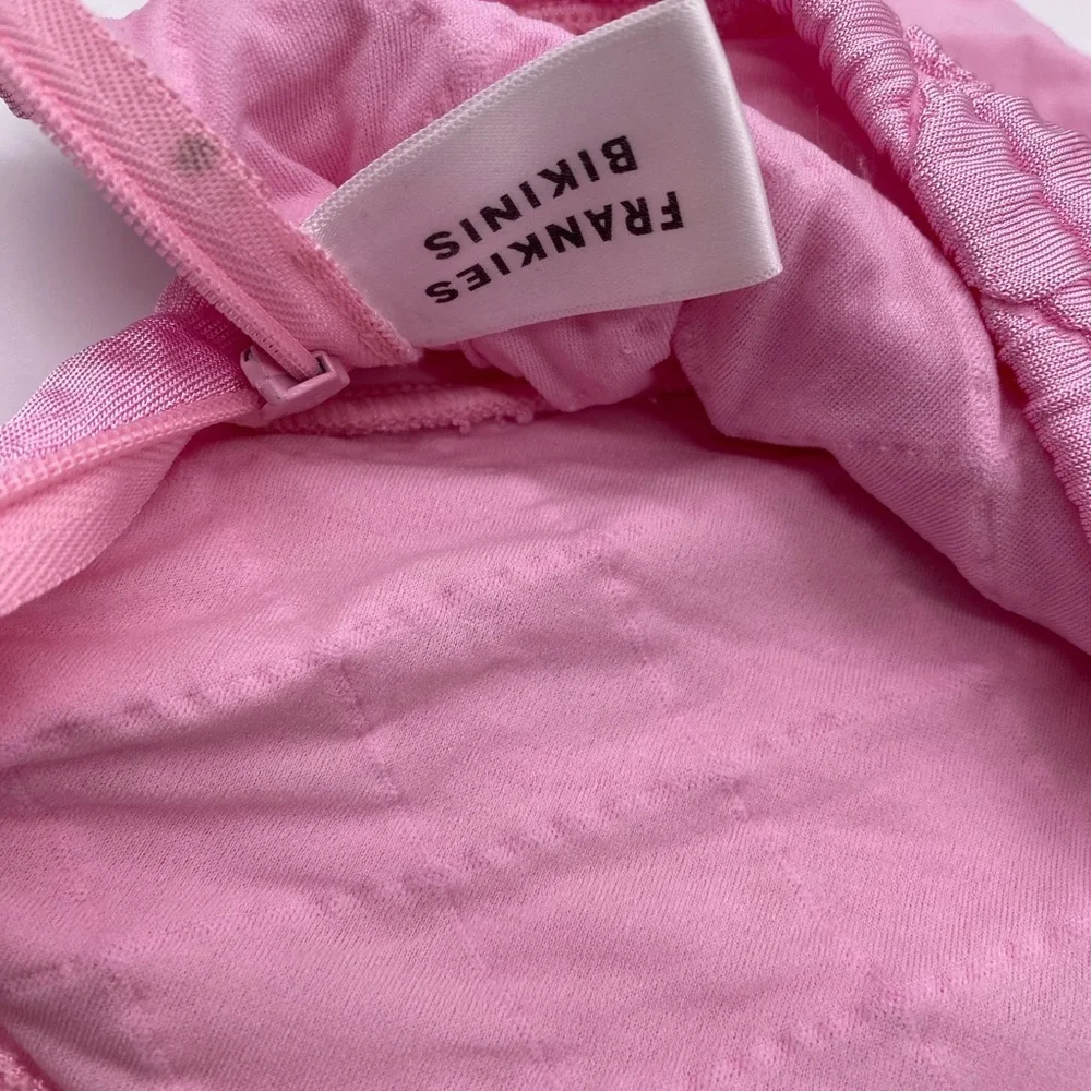 FRANKIES BIKINIS Winward Puff Skirt and Puff Tank in Baby Pink. Size S